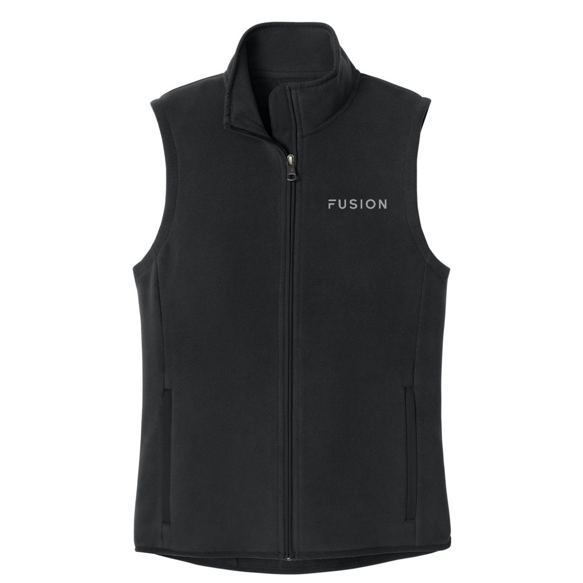 Brooks Brothers Women's Fleece Vest — Deep Black