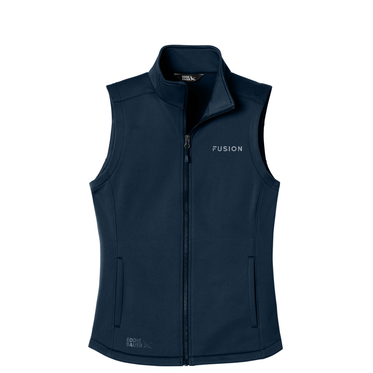 Eddie Bauer Women's Smooth Mid Layer Fleece Vest — model