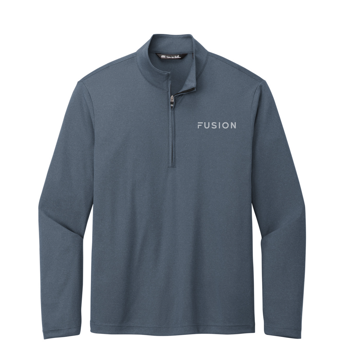 TravisMathew Coto Performance 1/4-Zip — Vintage Indigo/ Black