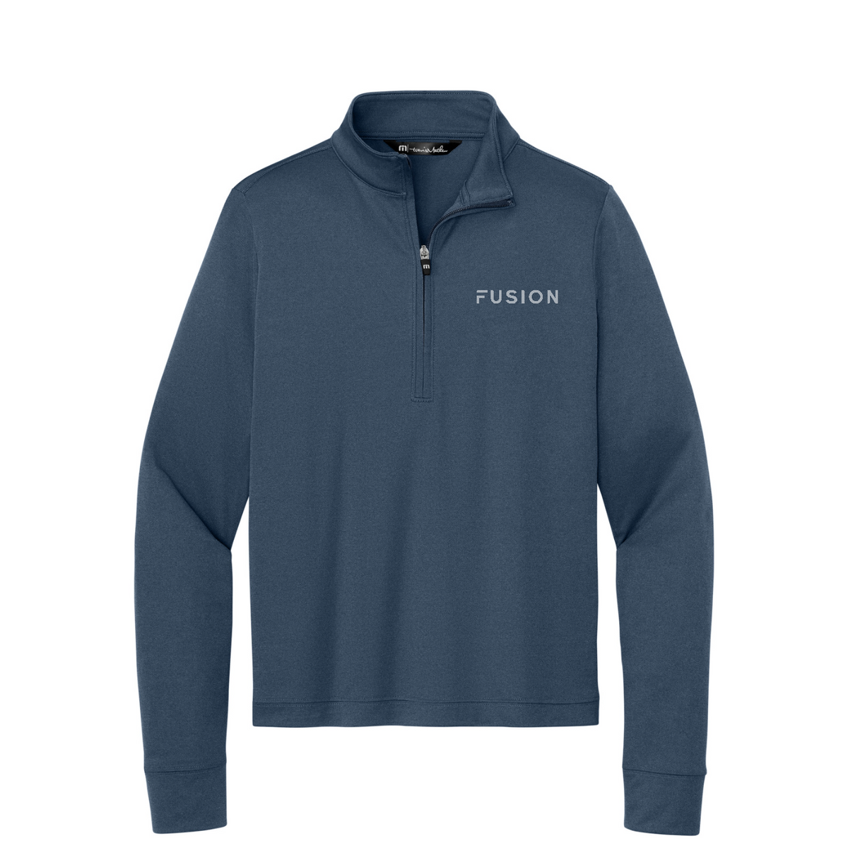 TravisMathew Women's Coto 1/2-Zip — Vintage Indigo/ Black
