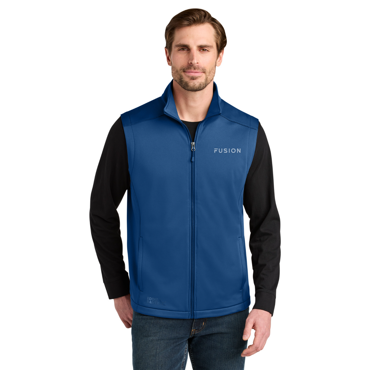 Eddie Bauer Smooth Mid Layer Fleece Vest — model