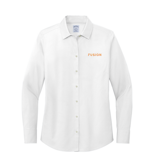 Brooks Brothers Women's Wrinkle-Free Stretch Pinpoint Shirt — White