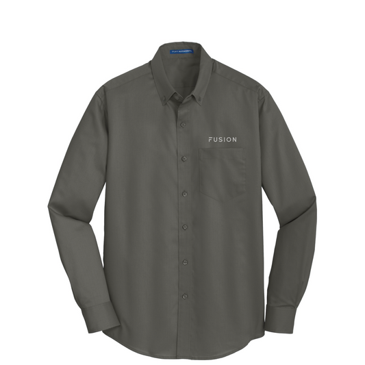 Port Authority SuperPro Twill Shirt — Sterling Grey