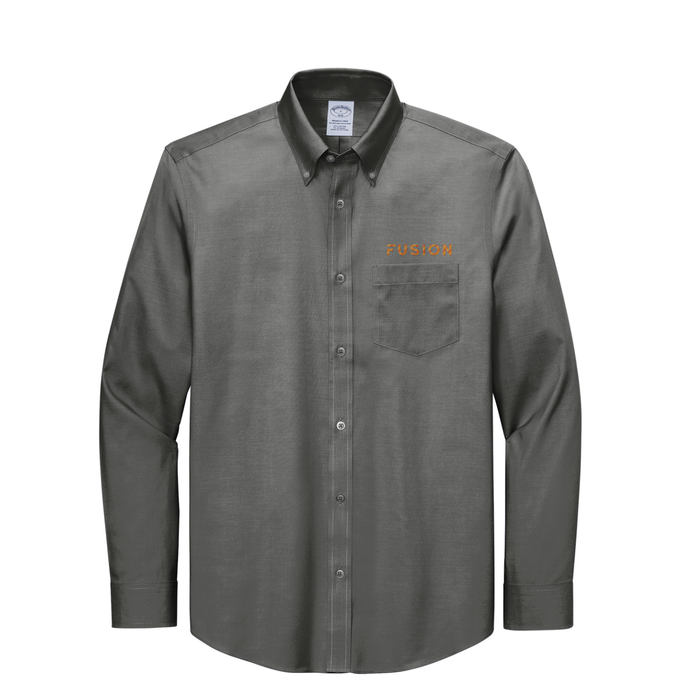 Brooks Brothers Wrinkle-Free Stretch Pinpoint Shirt — Deep Black